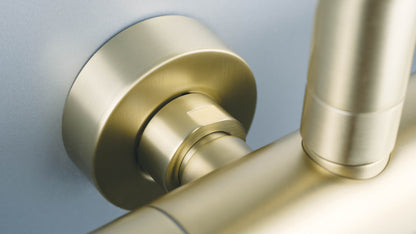 Arnika regendoucheset met thermostaat kraan - Geborsteld goud